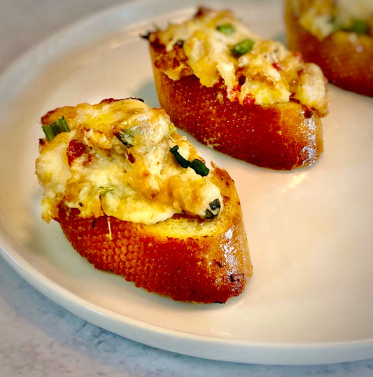 Lion's Mane Crab-less Toast "Puffs"