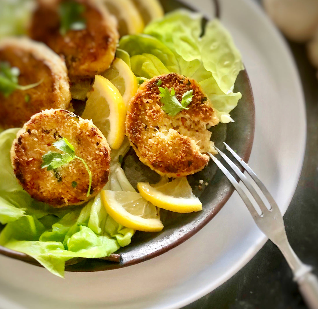 Lion's Mane Crab-less Cakes